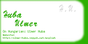 huba ulmer business card